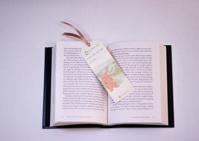 sticky bear bookmarks on book once upon a sticky